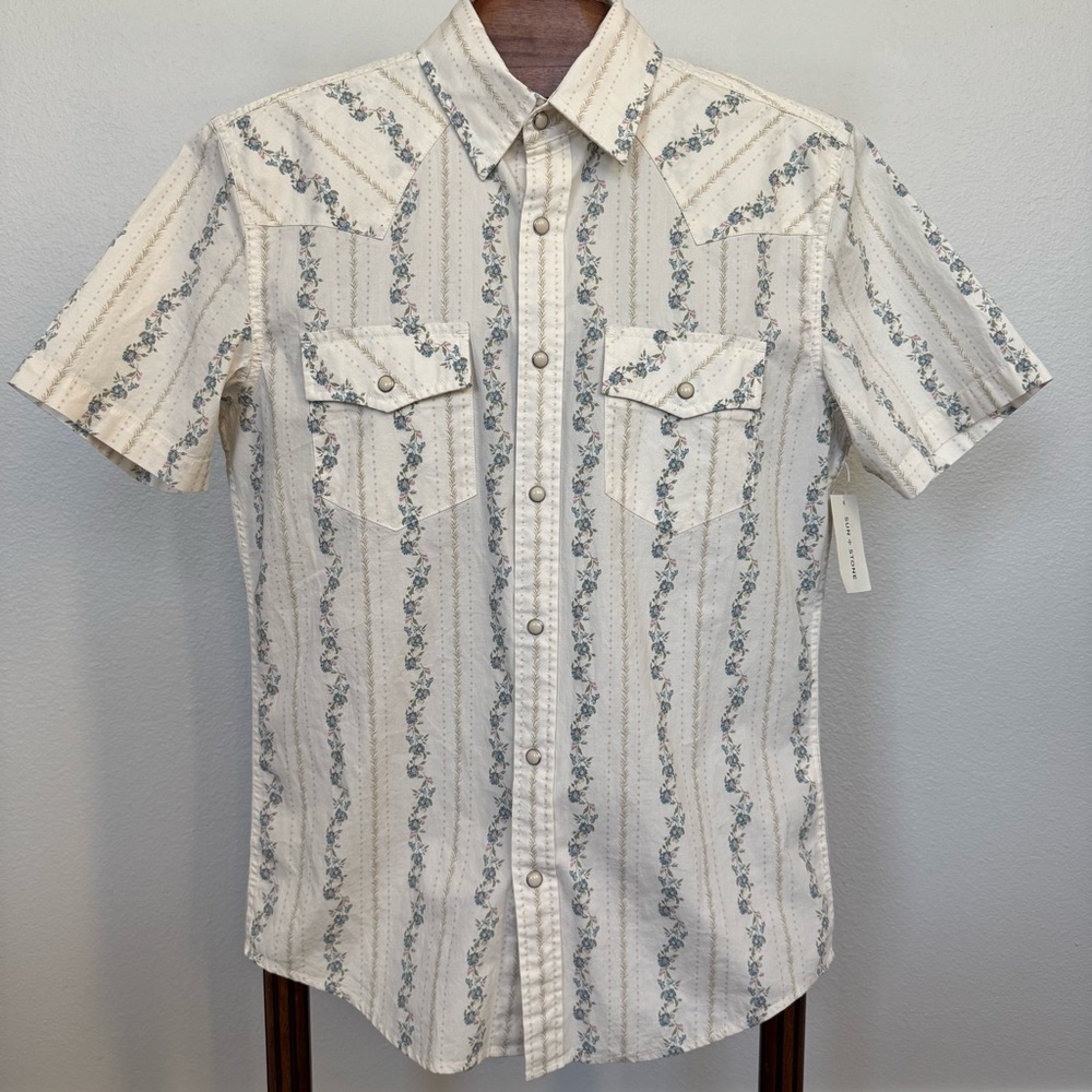 Sun + Stone “Endless Summer” Western Floral Shirt NWT